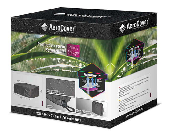 AeroCover Atmungsaktive Schutzhülle für Loungebänke 205x100xH70 cm